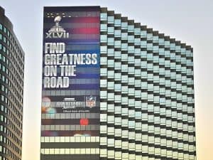 Super Bowl XLVII building wrap