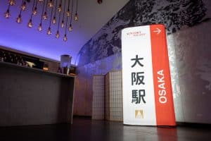 Fabric pillowcase banner- House of Suntory activation with Gradient Experiential (Bryce Ell Photography)