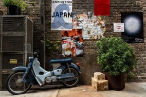 Posters and heat applied graphics/brick decal- House of Suntory activation with Gradient Experiential (Bryce Ell Photography)
