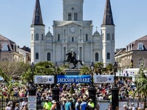 Banners, informational signage, and merch boards