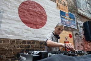 Posters and heat applied graphics/brick decal- House of Suntory activation with Gradient Experiential (Bryce Ell Photography)