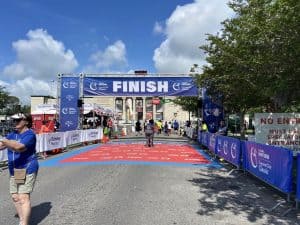 Barricade covers,  street decal, and truss banners